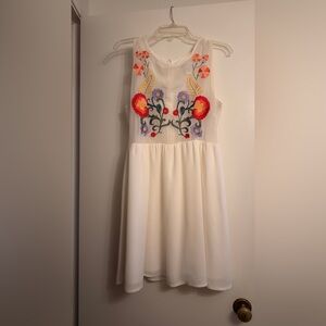 White Embroidered dress